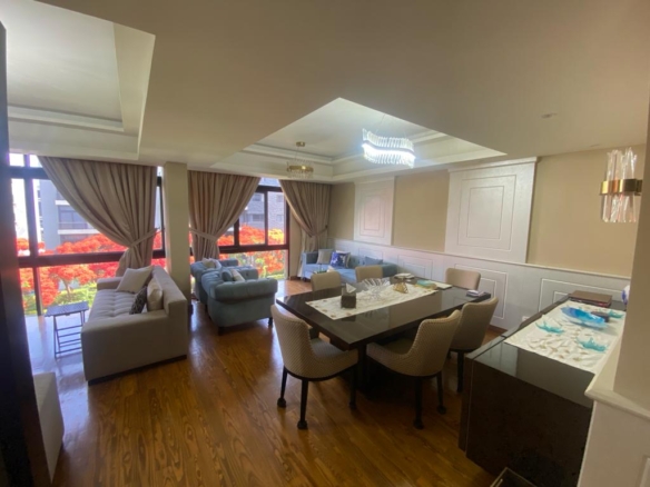 شقة مفروشة جميلة جدا ورائعة ومودرن 3 غرف نوم للايجار في كمبواند واتر واي