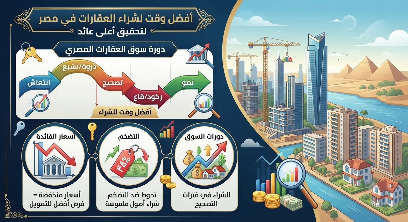 أفضل وقت لشراء العقارات في مصر لتحقيق أعلى عائد