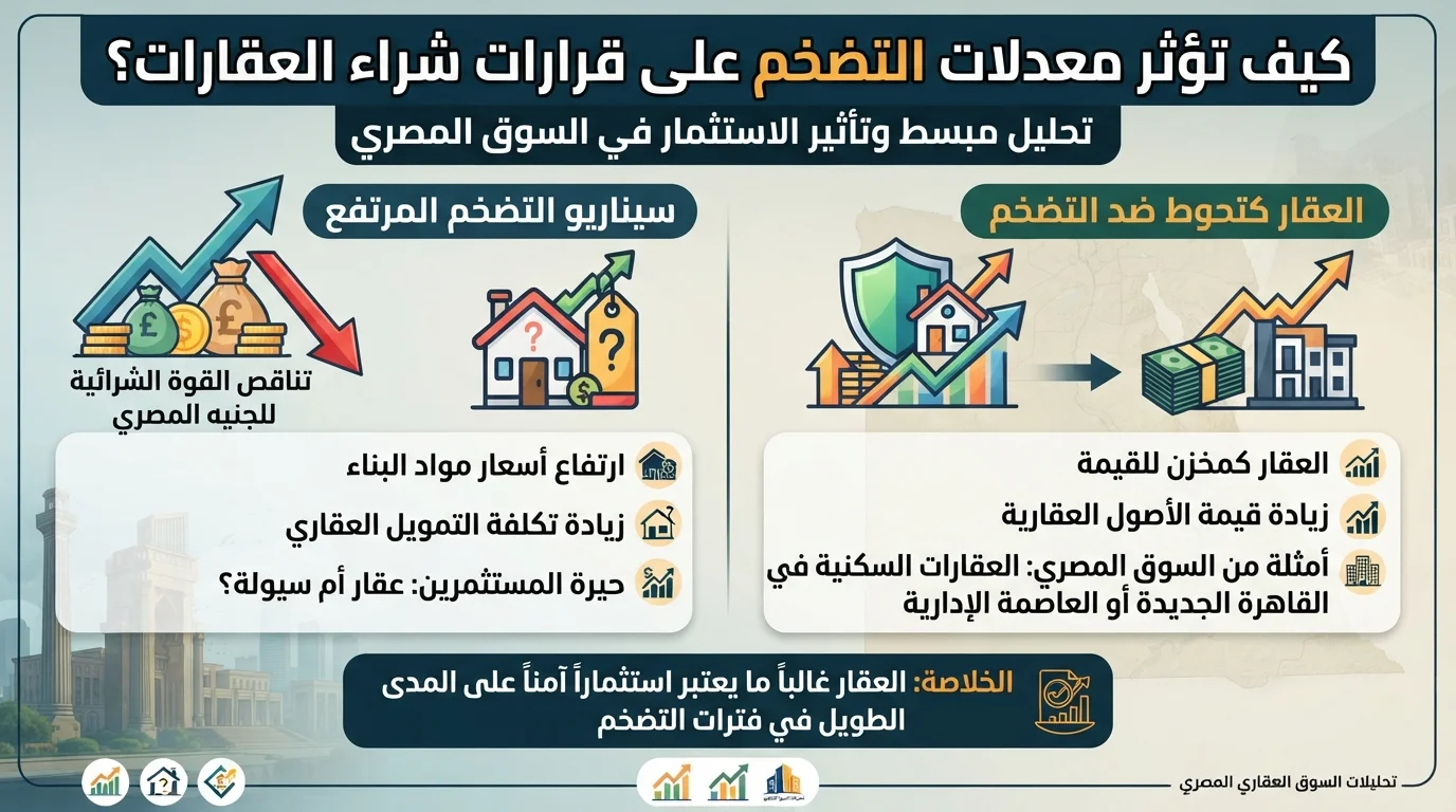 كيف تؤثر معدلات التضخم على قرارات شراء العقارات؟