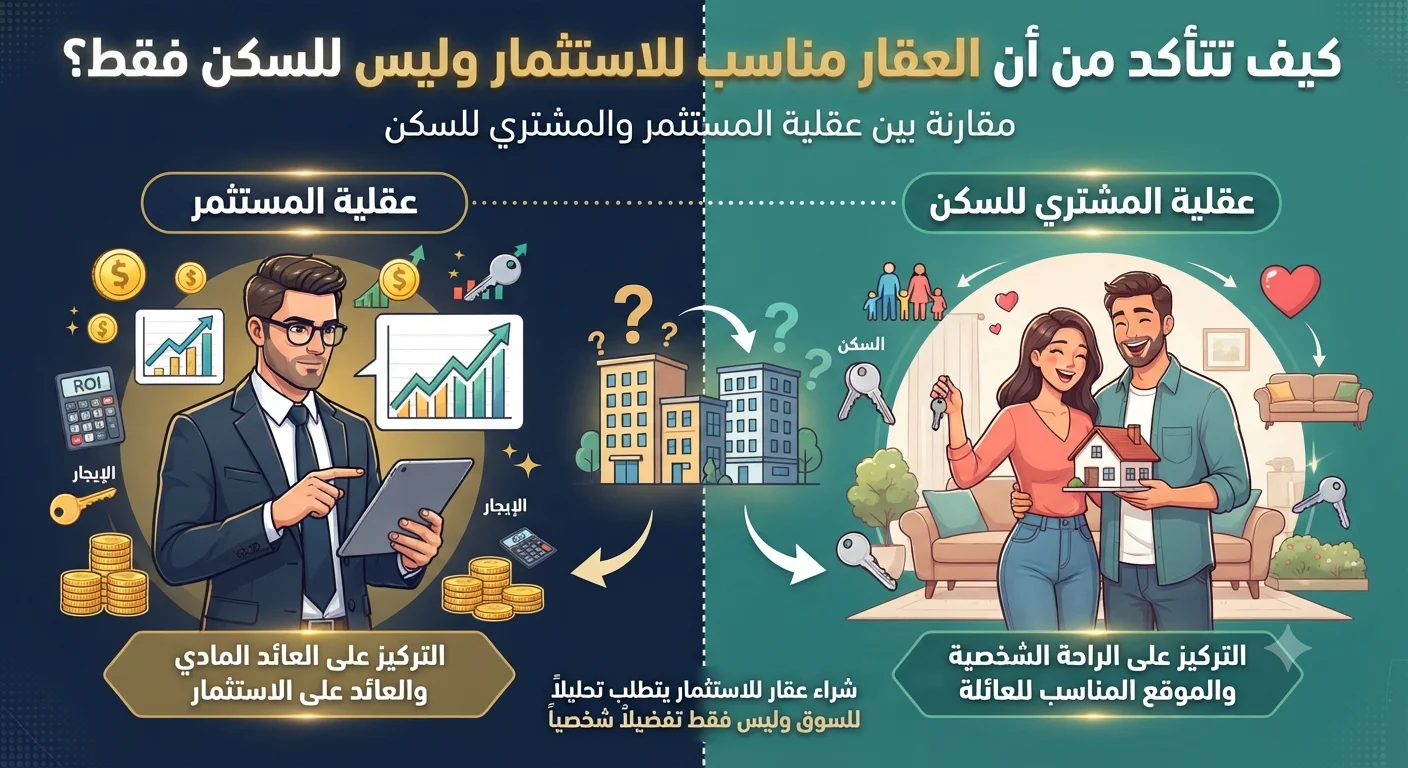 كيف تتأكد من أن العقار مناسب للاستثمار وليس للسكن فقط؟