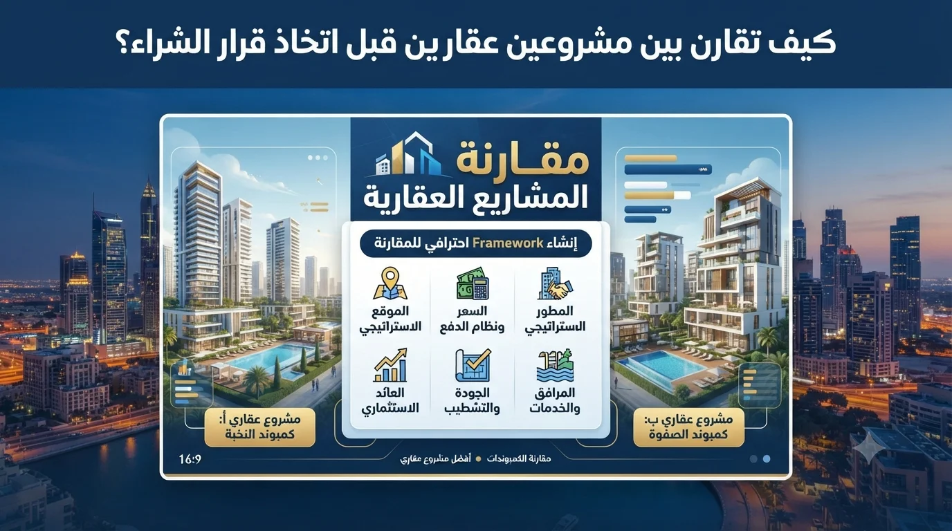 كيف تقارن بين مشروعين عقاريين قبل اتخاذ قرار الشراء؟